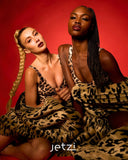 Model wearing Jetzi Lash Duos for a natural, wispy wet-set lash look.