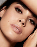 Close-up of Lash Duos creating a subtle textured lash extension effect.