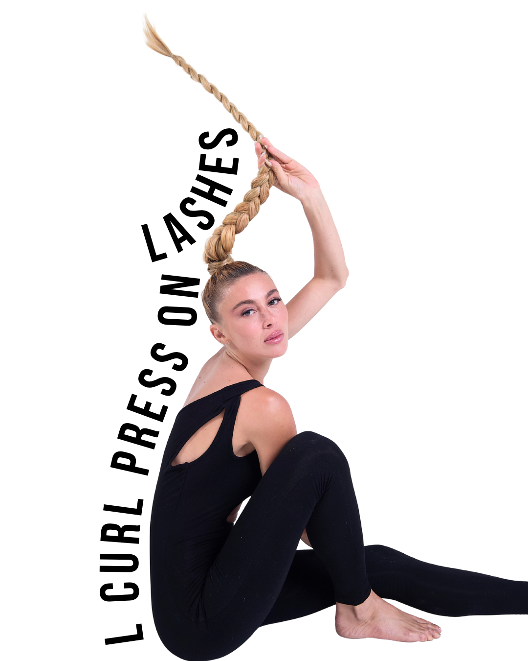 Natural makeup look featuring Jetzi Major Lift L-curl segmented lash.