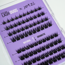 Jetzi Lash Duos hybrid wet-set lash segments on K-Band for custom looks